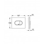 Flush wall plates for concealed cistern Actuation dual flush valve material: ABS, color: White surface: Glossy