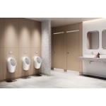 Ουρητήριο 31,5x30x64 επίτοιχο Με εντοιχιζόμενη βαλβίδα, χρώμα: Λευκό Επίτοιχα