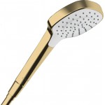 Τηλέφωνο ντους 1 ροής 110, με λευκό δίσκο, Ecosmart, Polished Gold Optic, χρώμα: Χρυσό επιφάνεια: Γυαλιστερή Τηλέφωνα