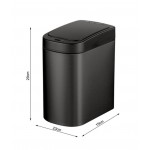 Waste bin material: Brass 7 lt Closed Floor standing, color: Black surface: Matt Dustbins Waste bin material: Brass 7 lt Closed Floor standing, color: Black surface: Matt Dustbins