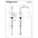 Kitchen tap Deck-mounted material: Inox with shower, color: Chrome surface: Brushed Deck-mounted