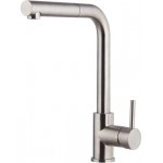 Kitchen tap Deck-mounted material: Inox with shower, color: Chrome surface: Brushed Deck-mounted