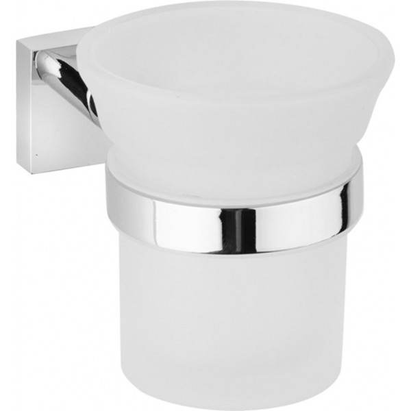 Cupholder material: Brass Wall-mounted, color: Chrome surface: Glossy Cupholder material: Brass Wall-mounted, color: Chrome surface: Glossy Tumbler holders