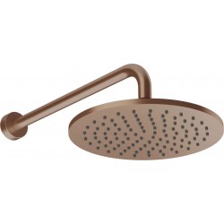 Shower head Wall-mounted 25x25 material: Brass, style: 1 spray, color: Bronze surface: Brushed Overhead showers