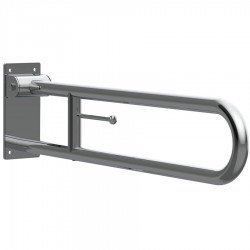 Λαβή-Χαρτοθήκη 80cm ΑΜΕΑ, Comfort πτυσσόμενη από inox, χρώμα: Χρωμέ επιφάνεια: Γυαλιστερή Χαρτοθήκες