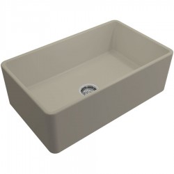 Νεροχύτης κεραμικός 76x46 επιφάνεια: Λεία ματ χωρίς πάγκο υποκαθήμενος, 1 γούρνα με επεξεργασία απώθησης βρωμιάς Clean Plus+, Cashmire matt, χρώμα: Μπεζ Κεραμικοί