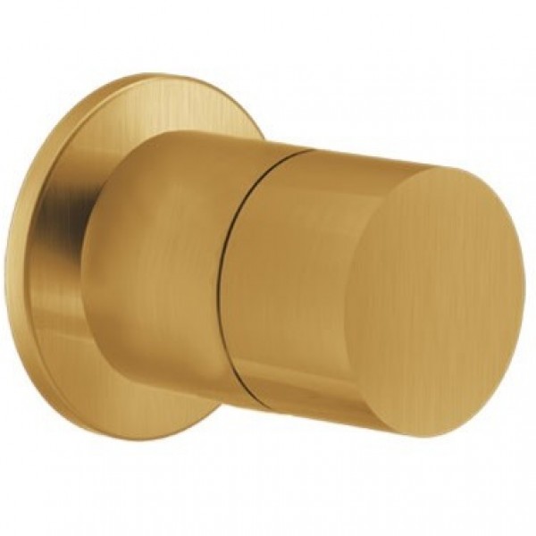 Diverter for concealed shower tap Wall-mounted complete 3 way material: Brass, color: Gold surface: Brushed Diverters - external part Diverter for concealed shower tap Wall-mounted complete 3 way material: Brass, color: Gold surface: Brushed Diverters - external part