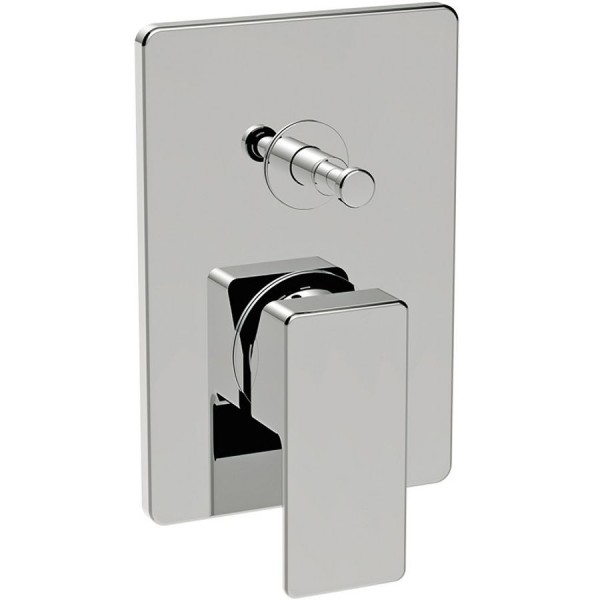 Shower tap Wall-mounted concealed - complete set 2 way material: Brass mixer With plate without hand shower, hose and holder, color: Chrome surface: Glossy Wall-mounted - external part Shower tap Wall-mounted concealed - complete set 2 way material: Brass mixer With plate without hand shower, hose and holder, color: Chrome surface: Glossy Wall-mounted - external part