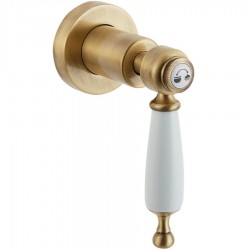 Diverter for concealed shower tap Wall-mounted complete 3 way material: Brass, color: Bronze surface: Brushed Diverters - external part