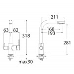 Kitchen tap Deck-mounted material: Brass with water filter, color: Black surface: Matt Deck-mounted Kitchen tap Deck-mounted material: Brass with water filter, color: Black surface: Matt Deck-mounted