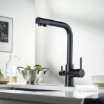 Kitchen tap Deck-mounted material: Brass with water filter, color: Black surface: Matt Deck-mounted Kitchen tap Deck-mounted material: Brass with water filter, color: Black surface: Matt Deck-mounted