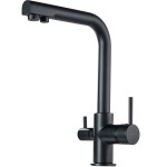 Kitchen tap Deck-mounted material: Brass with water filter, color: Black surface: Matt Deck-mounted Kitchen tap Deck-mounted material: Brass with water filter, color: Black surface: Matt Deck-mounted