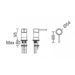 Wash basin tap Switch Deck-mounted material: Brass, color: Black surface: Matt Mixers Wash basin tap Switch Deck-mounted material: Brass, color: Black surface: Matt Mixers