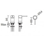 Wash basin tap Switch Deck-mounted material: Brass, color: Black surface: Brushed Mixers Wash basin tap Switch Deck-mounted material: Brass, color: Black surface: Brushed Mixers