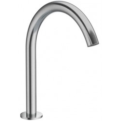 Εκροή (στόμιο) 29cm επικαθήμενος τύπος C-Spout, Inox Finish από ορείχαλκο, χρώμα: Χρωμέ επιφάνεια: Βουρτσισμένη Στόμια (ρουξούνια)