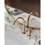 Spout (Nozzle) 29cm Deck-mounted C-Spout material: Brass, color: Gold surface: Brushed Bath spouts Spout (Nozzle) 29cm Deck-mounted C-Spout material: Brass, color: Gold surface: Brushed Bath spouts
