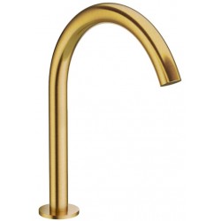 Spout (Nozzle) 29cm Deck-mounted C-Spout material: Brass, color: Gold surface: Brushed Bath spouts