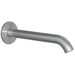 Εκροή (στόμιο) 18,2cm επίτοιχος τύπος Inox Brushed από inox, χρώμα: Χρωμέ επιφάνεια: Βουρτσισμένη