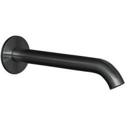 Εκροή (στόμιο) 18,2cm επίτοιχος τύπος Black Brushed από inox, χρώμα: Μαύρο επιφάνεια: Βουρτσισμένη Στόμια (ρουξούνια)