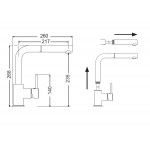 Kitchen tap Deck-mounted material: Brass With Pull-Out Spray 1 jet, color: Chrome surface: Glossy Deck-mounted Kitchen tap Deck-mounted material: Brass With Pull-Out Spray 1 jet, color: Chrome surface: Glossy Deck-mounted
