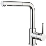 Kitchen tap Deck-mounted material: Brass With Pull-Out Spray 1 jet, color: Chrome surface: Glossy Deck-mounted Kitchen tap Deck-mounted material: Brass With Pull-Out Spray 1 jet, color: Chrome surface: Glossy Deck-mounted