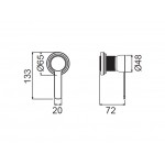 Shower tap Wall-mounted concealed - complete set 1 hole 1 way material: Brass mixer without hand shower, hose and holder, color: Bronze surface: Brushed Wall-mounted - external part Shower tap Wall-mounted concealed - complete set 1 hole 1 way material: Brass mixer without hand shower, hose and holder, color: Bronze surface: Brushed Wall-mounted - external part