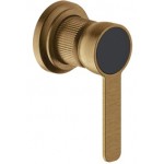 Shower tap Wall-mounted concealed - complete set 1 hole 1 way material: Brass mixer without hand shower, hose and holder, color: Bronze surface: Brushed Wall-mounted - external part Shower tap Wall-mounted concealed - complete set 1 hole 1 way material: Brass mixer without hand shower, hose and holder, color: Bronze surface: Brushed Wall-mounted - external part