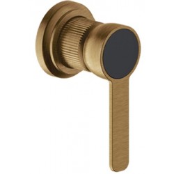 Shower tap Wall-mounted concealed - complete set 1 hole 1 way material: Brass mixer without hand shower, hose and holder, color: Bronze surface: Brushed Wall-mounted - external part