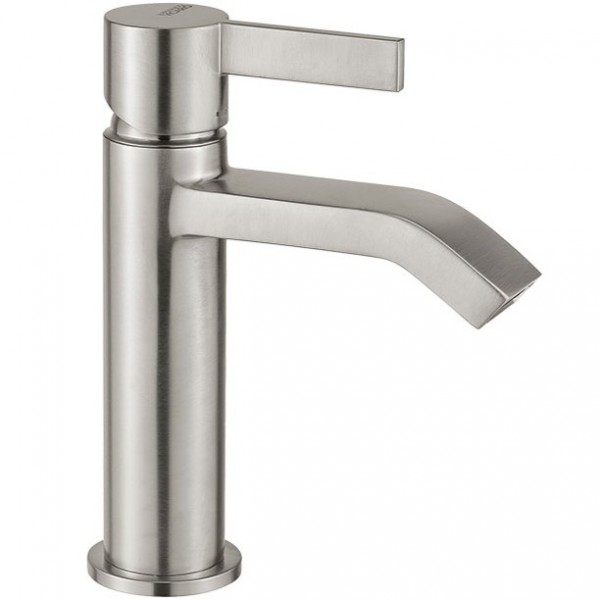 Wash basin tap Deck-mounted material: Brass mixer With push-open waste set Μ size, color: Chrome surface: Brushed Deck-mounted Wash basin tap Deck-mounted material: Brass mixer With push-open waste set Μ size, color: Chrome surface: Brushed Deck-mounted