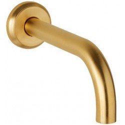 Spout (Nozzle) 20,8cm Wall-mounted material: Brass, color: Gold surface: Brushed Bath spouts