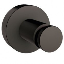 Άγκιστρο από ορείχαλκο μονό Black Chrome, χρώμα: Μαύρο επιφάνεια: Γυαλιστερή Άγκιστρα