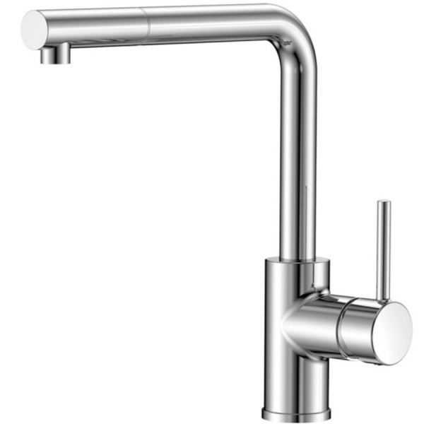 Kitchen tap Deck-mounted material: Brass With Pull-Out Spray 1 jet, color: Chrome surface: Glossy Deck-mounted Kitchen tap Deck-mounted material: Brass With Pull-Out Spray 1 jet, color: Chrome surface: Glossy Deck-mounted