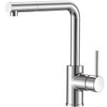 Kitchen tap Deck-mounted material: Brass With Pull-Out Spray 1 jet, color: Chrome surface: Glossy Deck-mounted