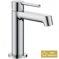 Wash basin tap Deck-mounted material: Brass mixer With push-open waste set Μ size, color: Chrome surface: Glossy Deck-mounted