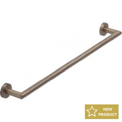 Towel 60cm Fixed material: Brass single, color: Bronze surface: Brushed Towel rails