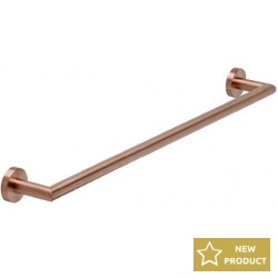 Towel 60cm Fixed material: Brass single, color: Pink Gold surface: Brushed Towel rails