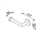 Paper holder no cover material: Brass, color: Pink Gold surface: Brushed Toilet paper holders
