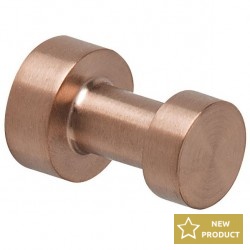 Hook Flat wall mounted material: Brass single, color: Pink Gold surface: Brushed Hooks
