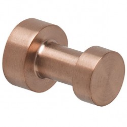 Hook Flat wall mounted material: Brass single, color: Pink Gold surface: Brushed Hooks