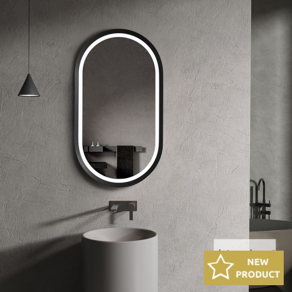 Mirror, shape: Capsule 45x90 material: Crystal, color: Black Mirrors Mirror, shape: Capsule 45x90 material: Crystal, color: Black Mirrors