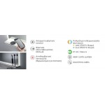 Καθρέπτης, σχήμα: Ορθογώνιο 100x72,5 από κρύσταλλο με εταζέρα & φωτισμό LED Καθρέπτες μπάνιου
