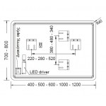 Mirror, shape: Rectangle 40x70 material: Crystal, color: No color Mirrors Mirror, shape: Rectangle 40x70 material: Crystal, color: No color Mirrors