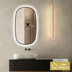 Mirror, shape: Capsule 40x70 material: Brass, color: Black Mirrors
