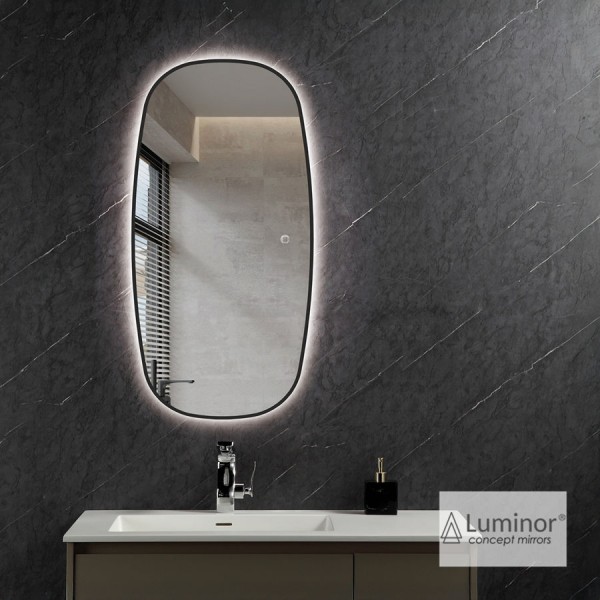 Mirror, shape: Capsule 45x95 material: Brass, color: Black Mirrors