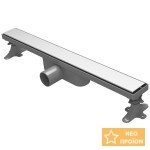 Αυλάκι ντουζιέρας (σχάρα) AISI304 από inox 60x6,5x7, χρώμα: Χρωμέ
