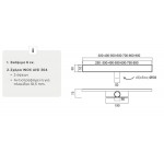 Shower channel material: Inox 80x6, color: Chrome Linear shower drains