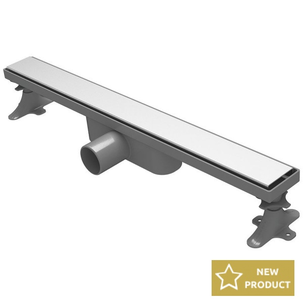 Shower channel material: Inox 80x6, color: Chrome Linear shower drains