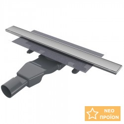 Αυλάκι ντουζιέρας (σχάρα) AISI304 από inox 60x6x6, χρώμα: Χρωμέ Αυλάκια ντουζιέρας