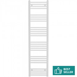 Heated towel rack 40x150 material: Steel, color: White surface: Matt Heated towel rails