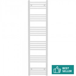 Πετσετοθήκη θερμαινόμενη 40x150 από χάλυβα White matt, χρώμα: Λευκό επιφάνεια: Ματ Πετσετοθήκες θερμαινόμενες